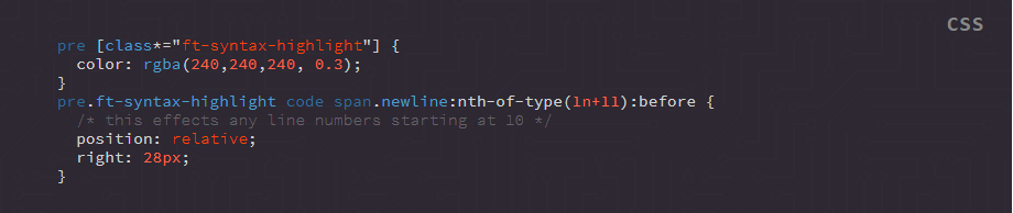 css output example